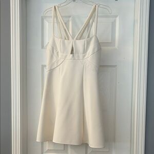 BCBGMaxAzria Ivory Strappy Mini Dress